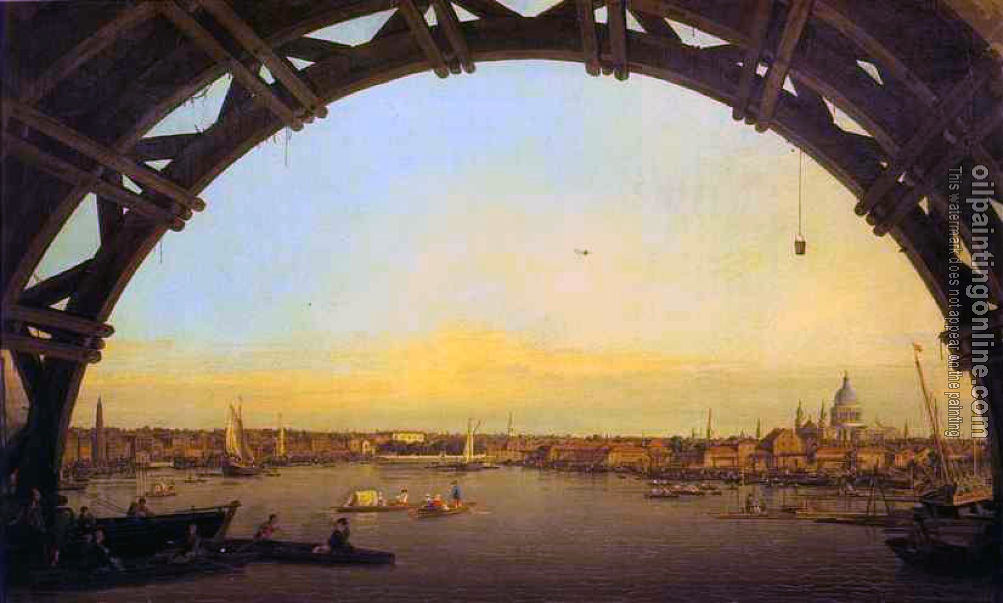 Canaletto - London, Seen through an Arch of Westminster Bridge